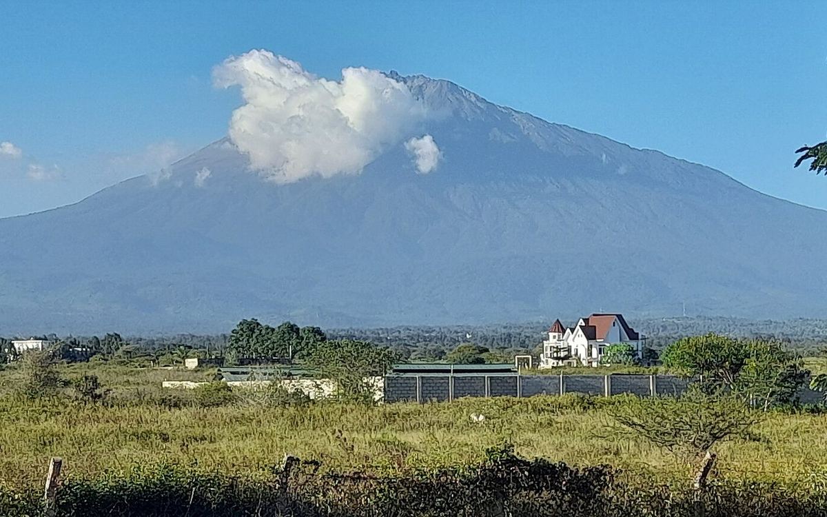 Mount Meru viewed from Arusha, Tanzania