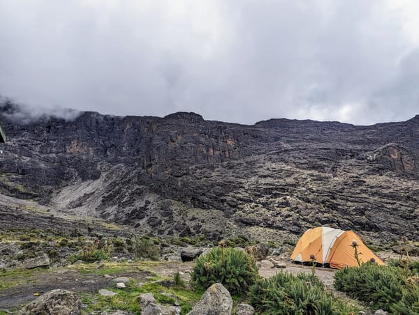 Detail on the Barranco Wall climb, Southern Circuit.