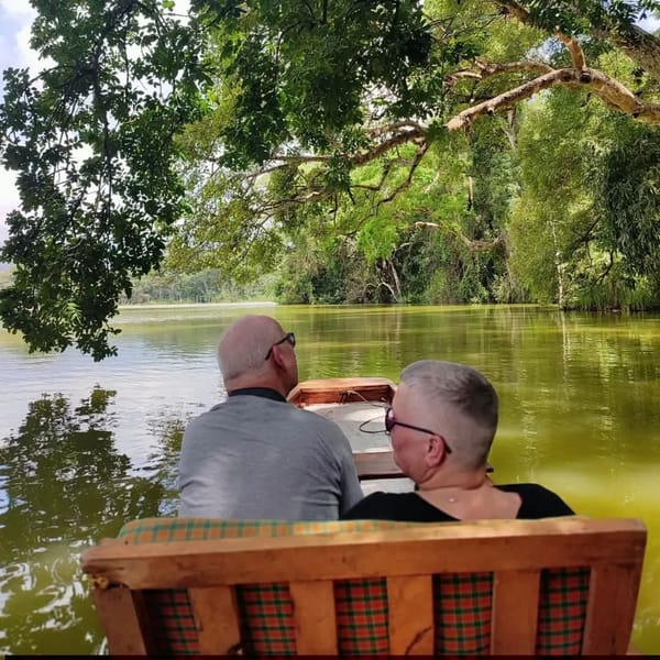 A boat ride on Lake Duluti near Arusha.
