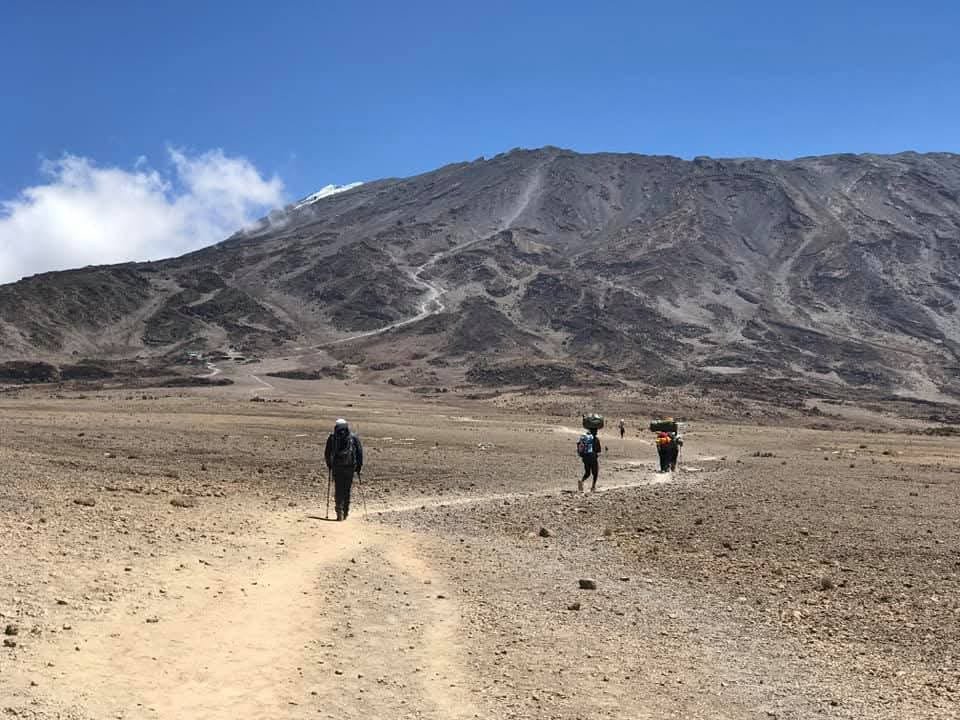 The trail toward Mawenzi Peak on the Marangu Route.